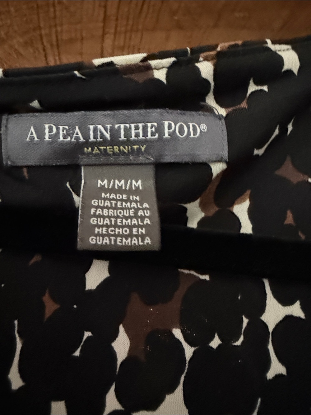 A Pea in the Pod  dress Black and Brown Animal Print Wrap